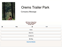 Tablet Screenshot of oremstrailerpark.com
